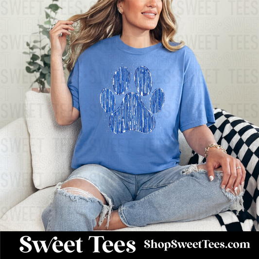 Corrigan Painted Paw Print 204 tee - Comfort Colors