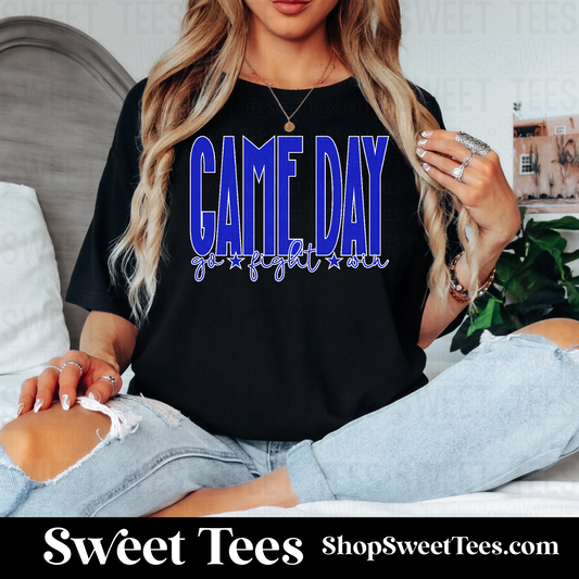 Blue Game Day 160 tee