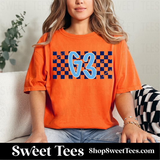 G3 Checker tee (Orange)