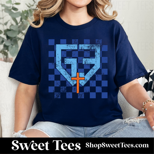 G3 Grunge Checker tee