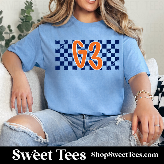 G3 Checker tee (Carolina)