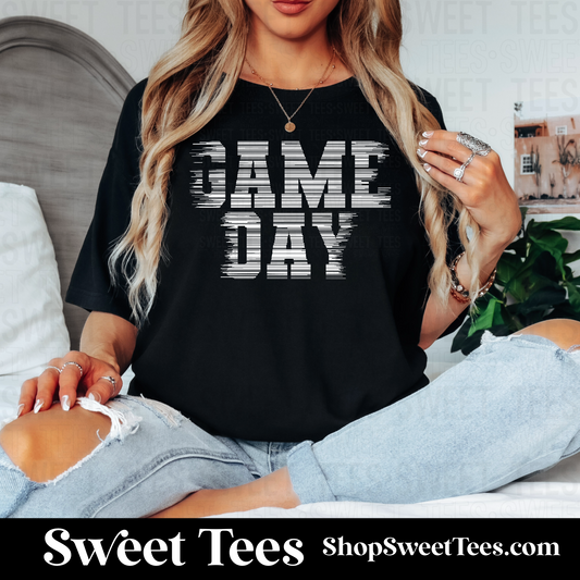 Game Day Scratched 081 tee - Black