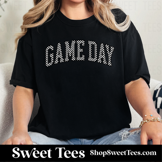 Game Day Checkered tee - Black