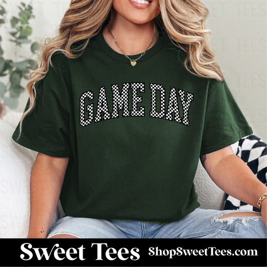 Game Day Checkered tee - Forest