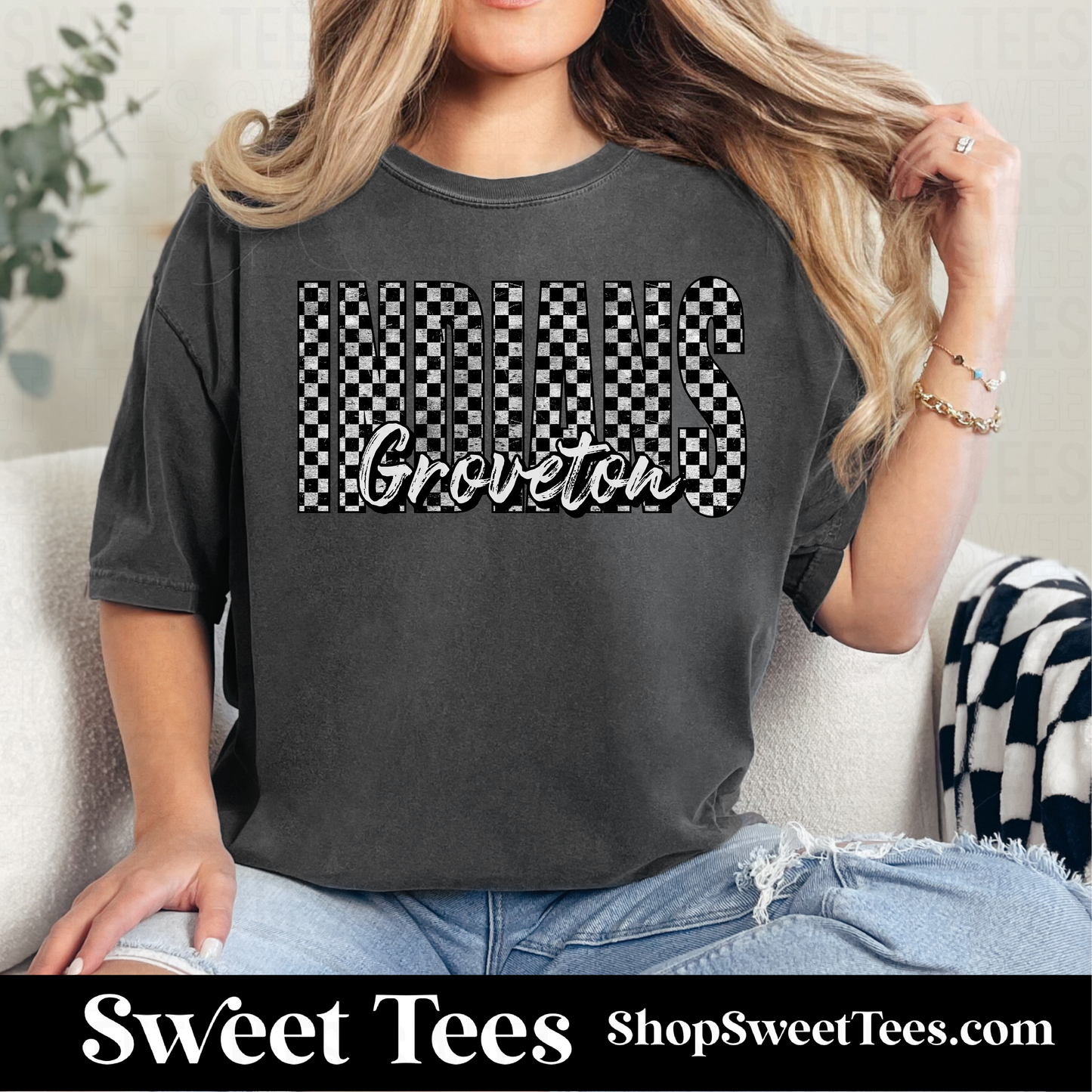 Groveton Impact Grunge Checker 058 tee