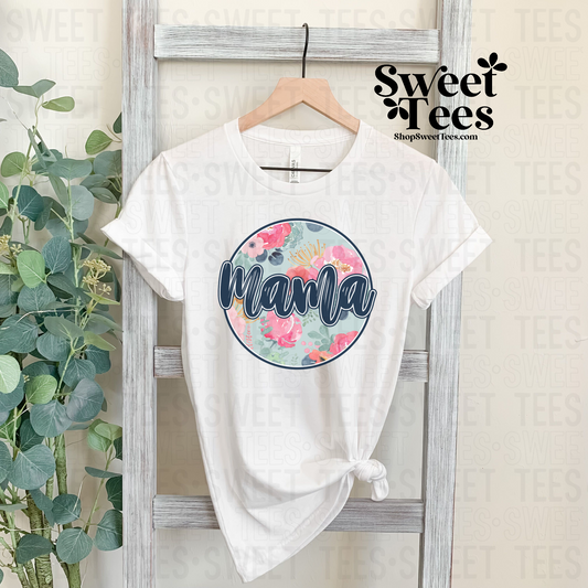 Mama Floral Circle tee