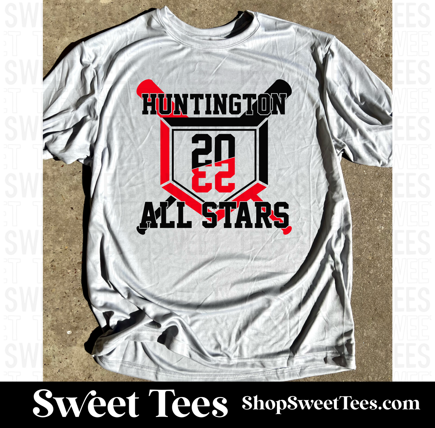 Huntington All-Stars Mirrored Plate drifit tee