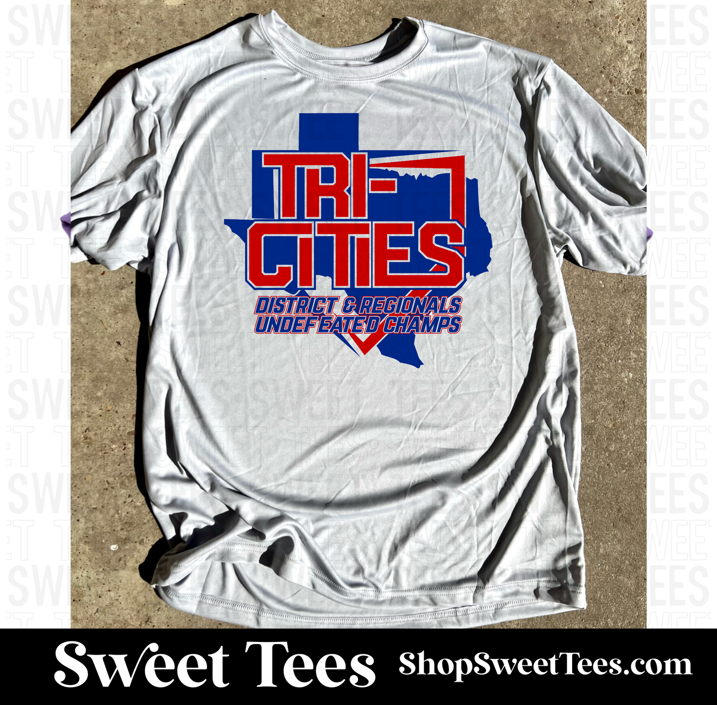 Tri-Cities All-Stars Texas Plate Drifit tee