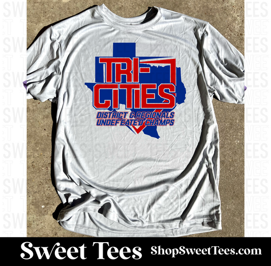 Tri-Cities All-Stars Texas Plate Drifit tee