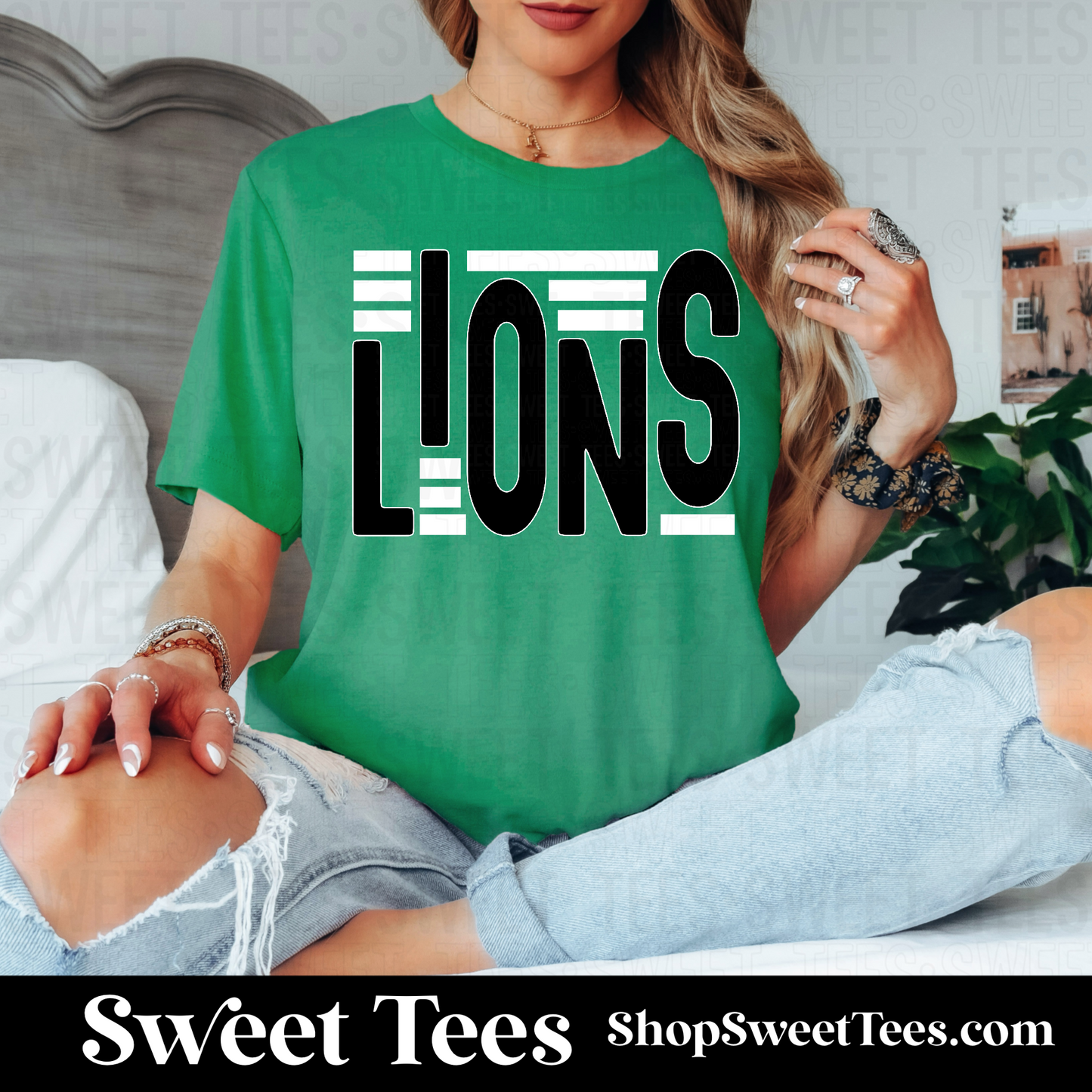 Lions Stagger Spirit 065 tee - Kelly Green