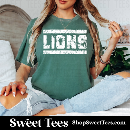 Lions Grunge 079 tee - Comfort Colors