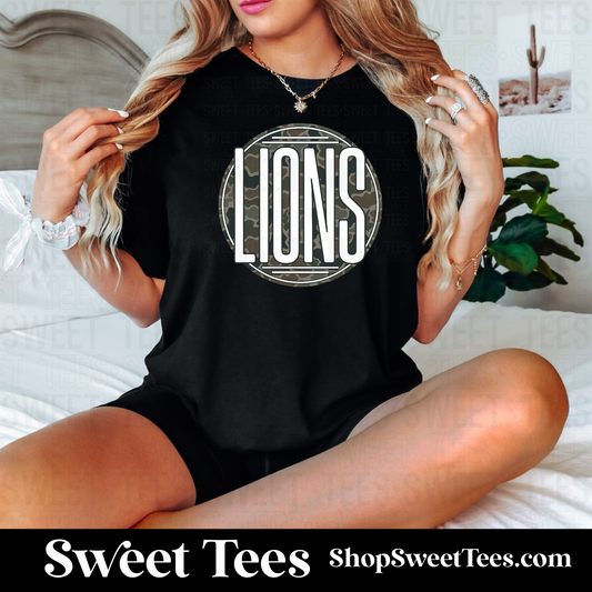 Lions Old School Camo Circle 080 tee