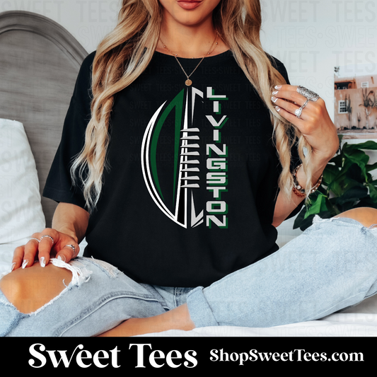 Livingston Vertical Football 102 tee