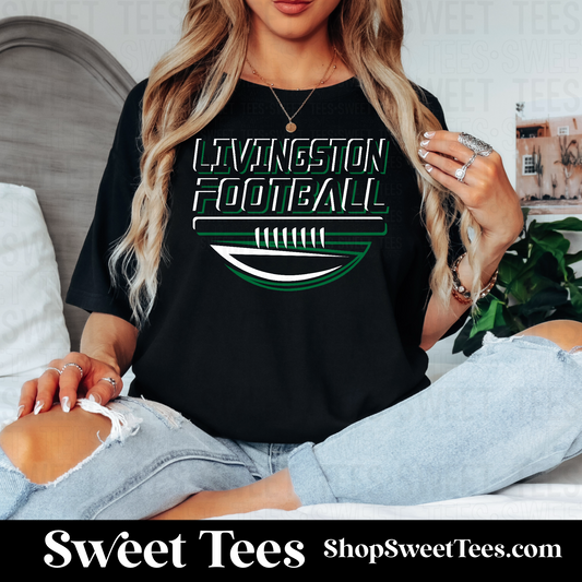Livingston Football Vector 103 tee