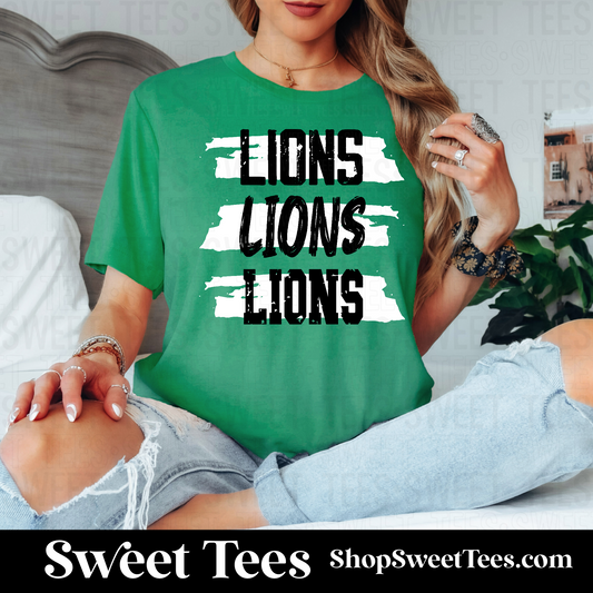 Lions Grunge Mascot 105 tee - Kelly Green