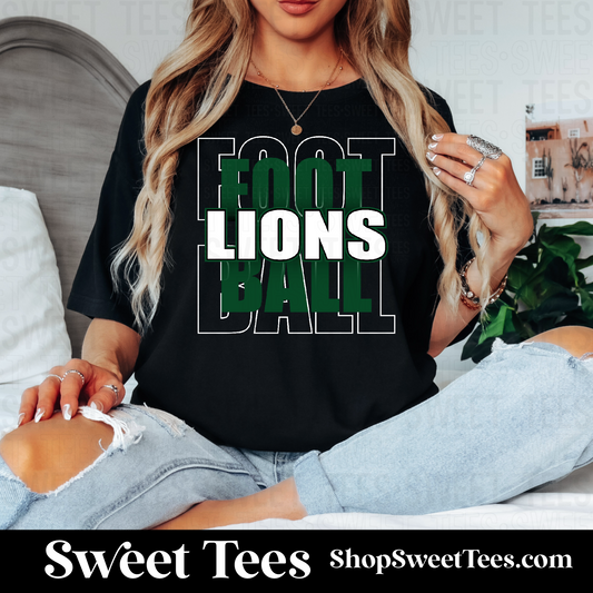 Lions Football Gradient 107 tee