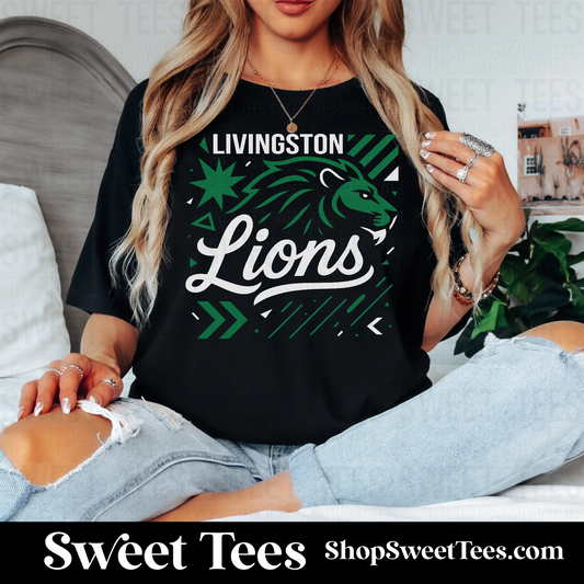 Lions Retro Mascot 111 tee