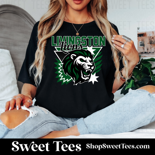 Lions Retro Mascot 116 tee