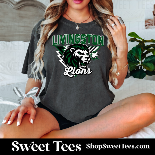 Lions Retro Mascot 117 tee