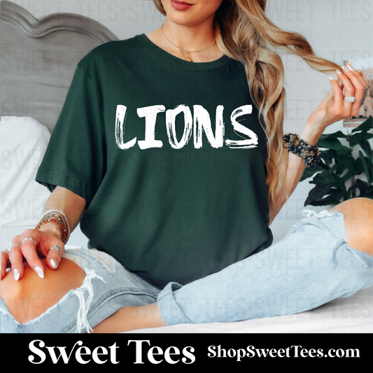 Lions Brush Mascot 121 tee - Forest