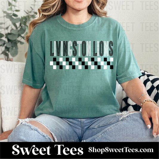Lions Inline Checker 140 tee - Comfort Colors