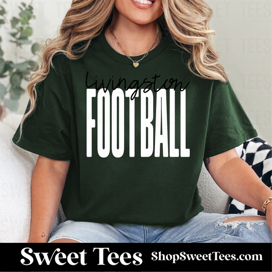 Livingston Lions Football 092 tee