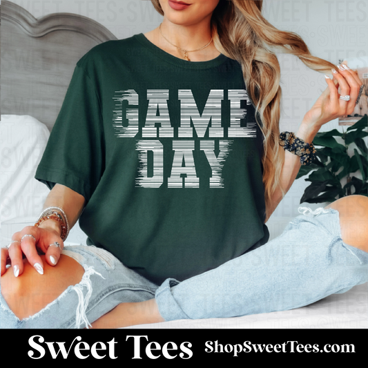 Game Day Scratched 081 tee - Forest