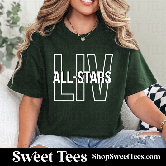 LIV All-Stars Simple Text 078 tee