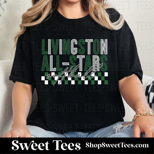 Livingston All-Stars Softball Checker Inline 140 tee