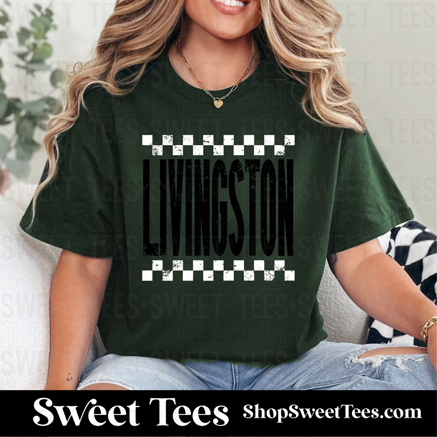 Livingston Distress Checker 061 tee