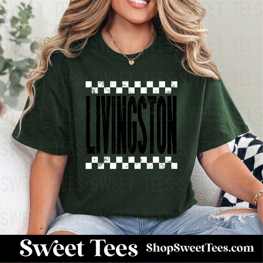 Livingston Distress Checker 061 tee