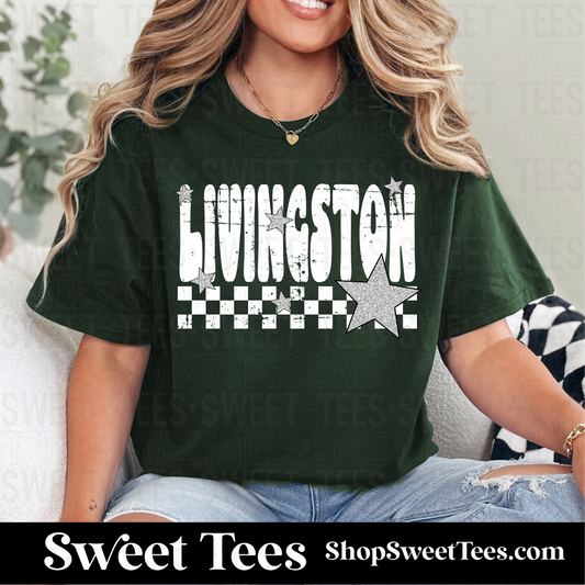 Livingston Grunge Checker 059 tee