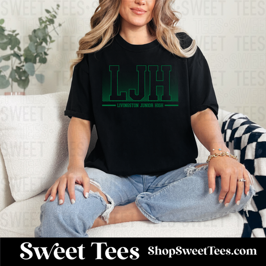 LJH Lions Halftone 096 tee - Black