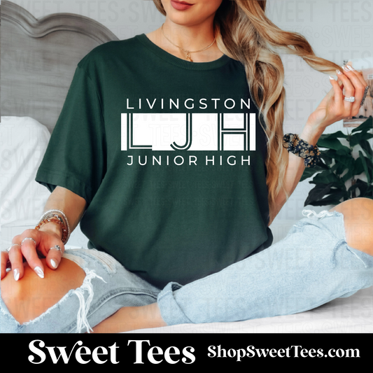LJH Inline Block tee - Forest