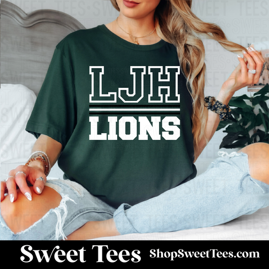 LJH Lions Lined tee - Forest
