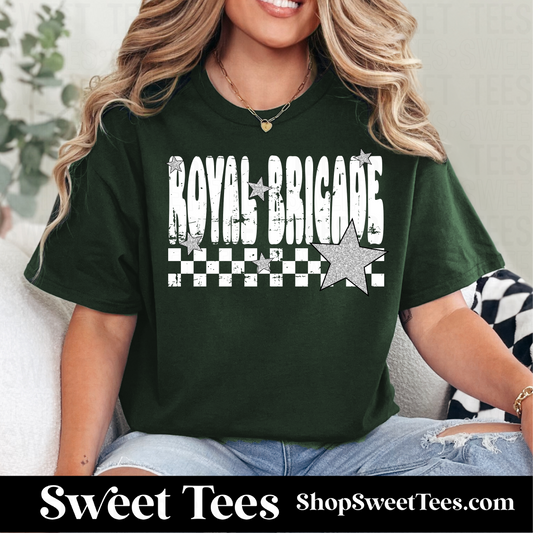 Livingston Royal Brigade Grunge Checker Star 059 tee