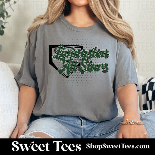 Livingston All-Stars Halftone Plate tee - Gray