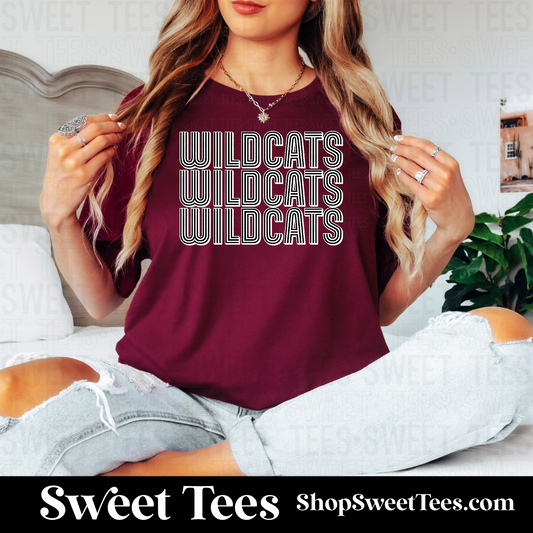 Onalaska Wildcats Inline Stacked Spirit 057 tee