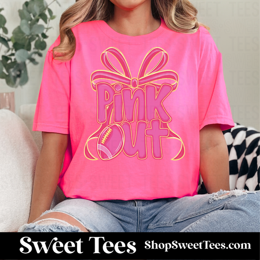 Pink Out Neon Bow tee