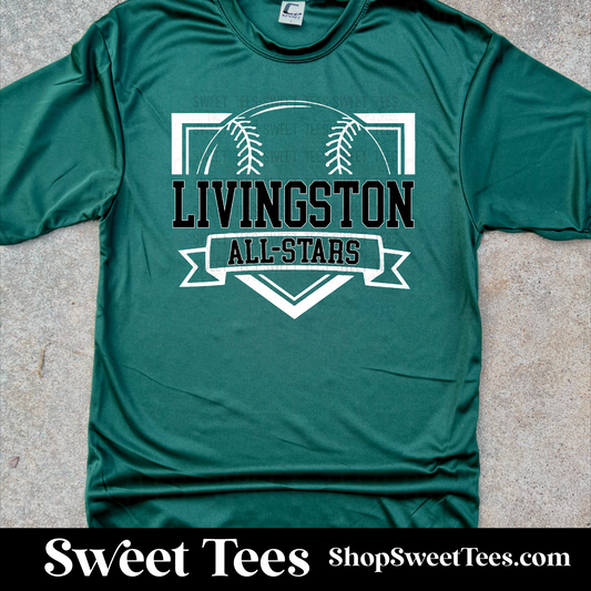 Livingston All-Stars Hollow Plate Ribbon Drifit tee
