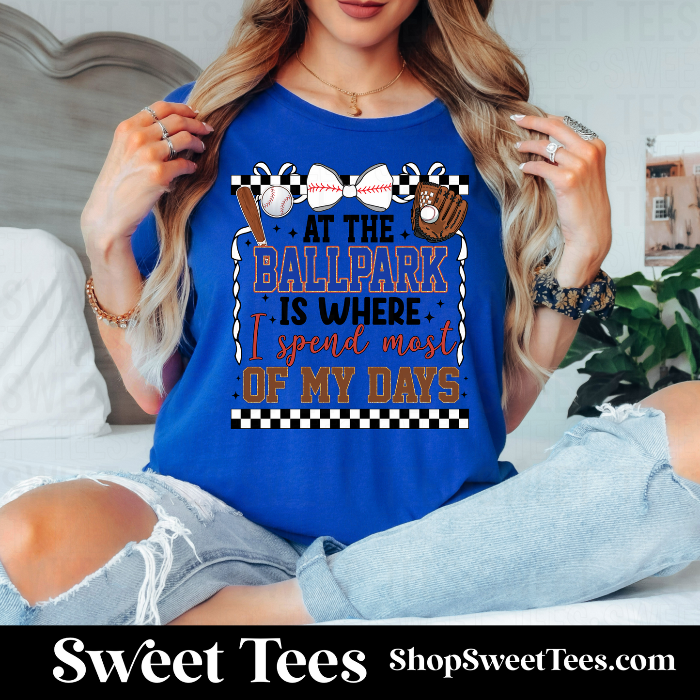 At The Ballpark Bow tee