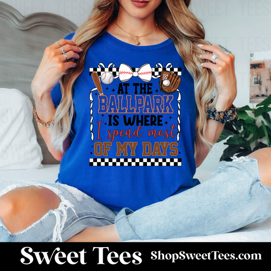 At The Ballpark Bow tee