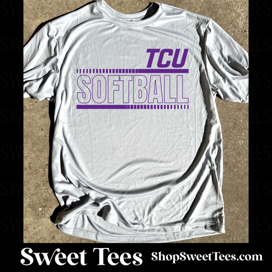 TCU Softball Italic Drifit tee
