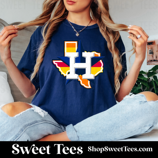 Astros Retro Colored Texas tee