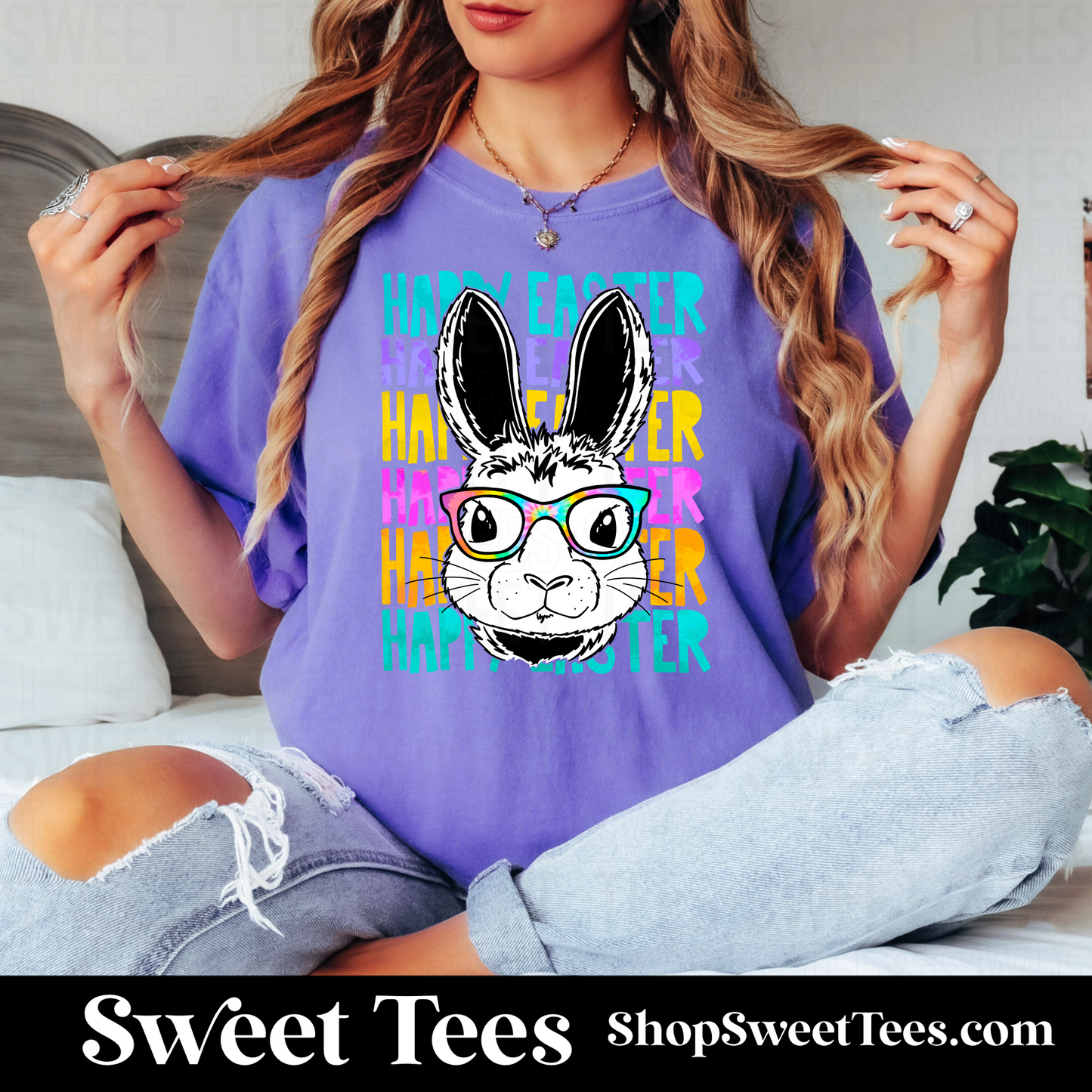 Happy Easter Bunny Glasses tee