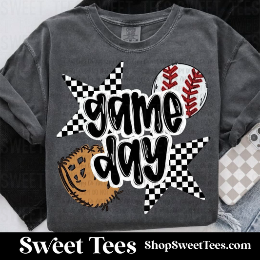 Baseball Game Day Star tee
