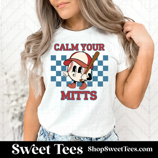 Calm Your Mitts Checker tee