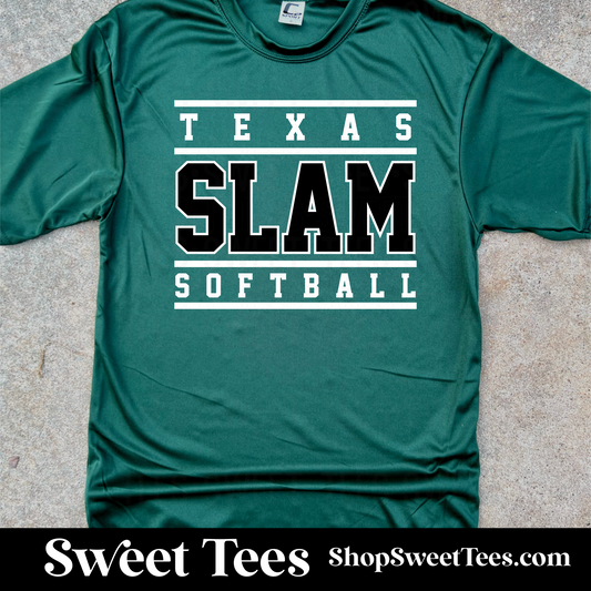 Texas Slam Softball 4 The Lined drifit tee