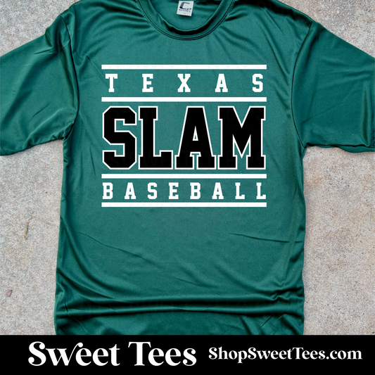 Texas Slam Baseball 4 The Lined drifit tee