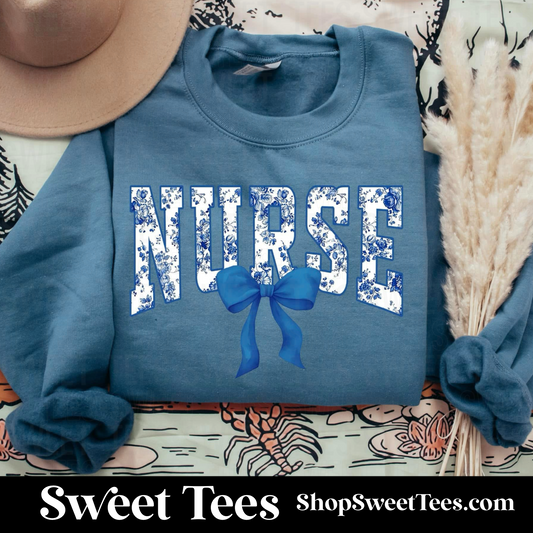 Nurse Lace Bow Sweatshirt